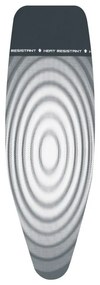 Husa pentru masa de calcat Brabantia D 90300168, 135x45 cm, 2 mm, Zona de calcat rezistenta la caldura, Gri inchis/Alb