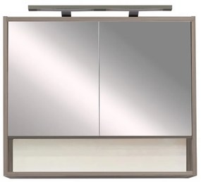 Dulap suspendat cu oglindă Luna 80, ulm Rauna