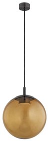 Lustra suspendata din Sticla, Chihlimbar, Metal, Titan, SACRAMENTO