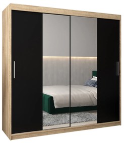 Dulap de haine 200 cm Toki 1 (stejar sonoma + negru mat). 1064941