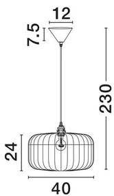 Lustra/Pendul design decorativ, PONN D 40cm