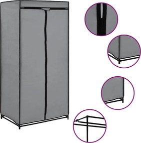 vidaXL Șifonier, gri, 75 x 50 x 160 cm