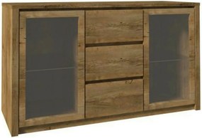 Comoda MONTANA K2D, PAL, stejar lefkas inchis, 140x43x80 cm