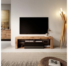 Dulap TV Bionca  (stejar lancelot + negru). 1098606