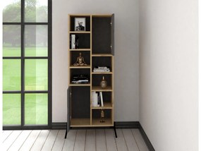 Set mobilier living Tretsilla (Stejar zafir + antracit + negru). 1107150