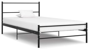 vidaXL Cadru de pat, negru, 100 x 200 cm, metal