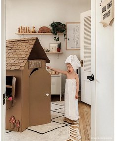 Covor crem lavabil/țesut manual din bumbac 140x200 cm Bereber Beige – Lorena Canals