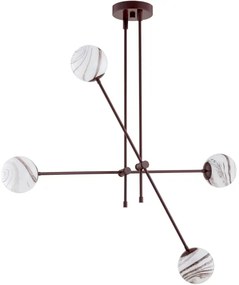 Lustră pe tijă Argon 1842 ABSOS 4xE14/7W/230V maro