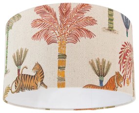 Abajur din material textil multicolor cu imprimeu animal 35/35/20