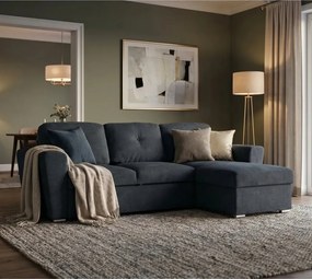 Coltar extensibil, material texturat gri, APARTMENT 245cm