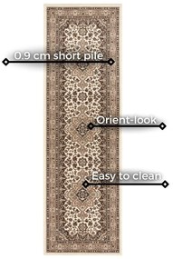 Traversă Nouristan Parun Tabriz, 80 x 250 cm, bej