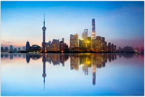Tablou - Cerului dimineții deasupra Shanghaiului (90x60 cm)