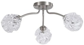 Lustra aplicata 3 becuri metal nickel satinat Astral