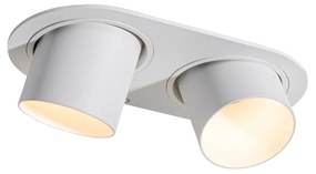 Spot încastrat rotund alb GU10 50mm cu 2 lumini - Installa