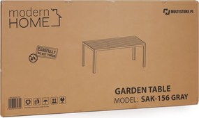 Masă de grădină cu 6 locuri 156x78 cm polywood gri