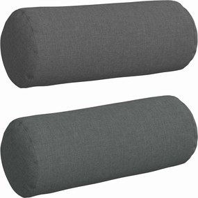 vidaXL Perne Bolster 2 pcs Gri închis Ø 15 x 40 cm țesătură