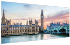 Tablou - Londra în culori pastelate (120x50 cm)