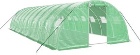 vidaXL Seră cu cadru din oțel, verde, 40 m², 10x4x2 m