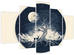 Tablou – Arbore magic cu cerb I. (150x105 cm)