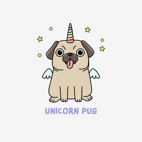 Ilustrație Funny unicorn pug, Panuwach