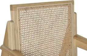 Fotoliu din lemn si rattan, "Surinami"