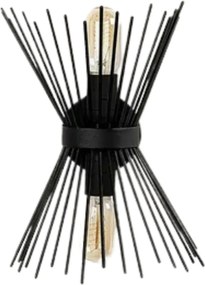 Aplica KIRPI 3091, negru, metal, 23x33 cm