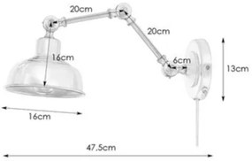 Aplică Markslöjd 108115 GRIMSTAD 1xE27/60W/230V