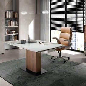 Masa extensibila deosebita design LUX Porcelain Marble 160-240cm