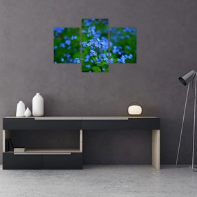 Tablou cu flori albastre (90x60 cm)