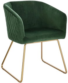 SCAU208 - Scaun masuta toaleta machiaj cosmetica tapitat, scaun living - Verde - Auriu