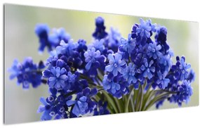 Tablou buchet cu flori albastre (120x50 cm), în 40 de alte dimensiuni noi
