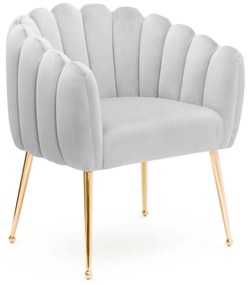 Scaun Lili gri deschis/gold – H81 cm