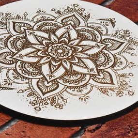 DUBLEZ | Decorațiune din lemn pentru perete – Mandala soare