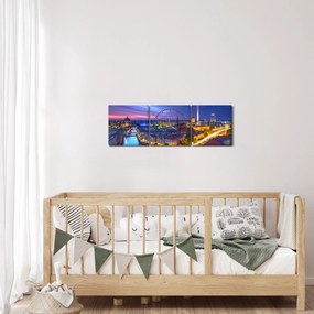 Tablou - Cerul albastru la Berlin (cu ceas) (90x30 cm)