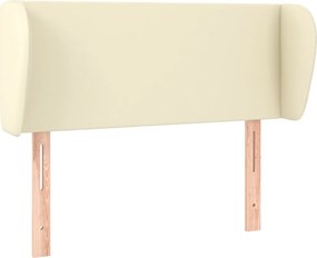 vidaXL Tăblie de pat cu aripioare crem 103x23x78/88 cm piele ecologică