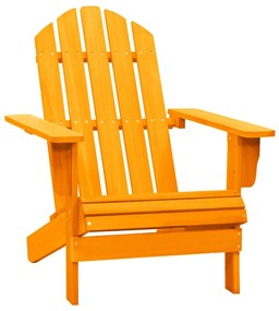 vidaXL Scaun de grădină Adirondack, portocaliu, lemn masiv de brad
