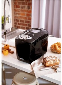 Masina de facut paine Mesko MS 6022, 1/1.5 kg, 850 W, 15 programe, Afisaj LCD, Agitator dublu, Cos mobil, Negru