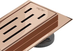 Mexen Flat 360° M01 rigolă liniară rotativă 60 cm, aur roz - 1620060-40