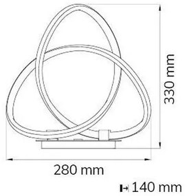 Lampă LED dimabilă de masă INDIGO LED/19W/230V Wofi 8134.01.88.9000