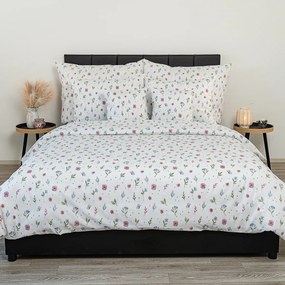 Lenjerie de pat din bumbac crep Kvalitex Pajiște de vară, 240 x 220 cm, 2x 70 x 90 cm, 240 x 220 cm, 2 buc. 70 x 90 cm