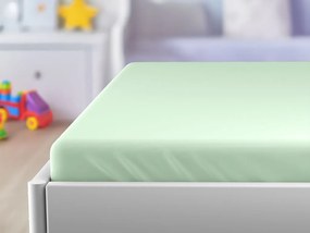 Cearceaf Jersey pentru patut de copii EXCLUSIVE 60x120 cm verde deschis