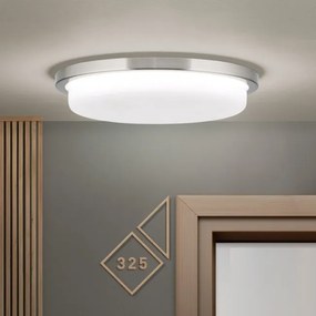 Plafoniera LED moderna LEROX 30cm crom satin