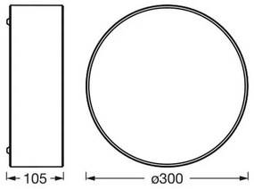 Plafonieră Osram ORBIS PARIS, 1xE27/25W/230V, Ø 30 cm, maro
