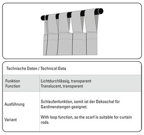 Perdea albă din voal 140x245 cm – Sehlbach