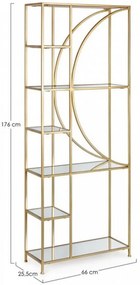 Biblioteca aurie din sticla si metal, Elenor Bizzotto