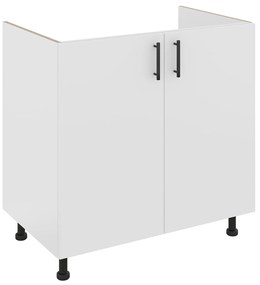 Set haaus Karo, Alb, 80 x 50 x 80 cm, Chiuveta Inox, Cuva dreapta