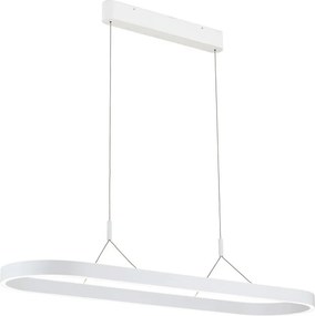 Lustra LED ovala iluminat sus si jos CARRARA alb