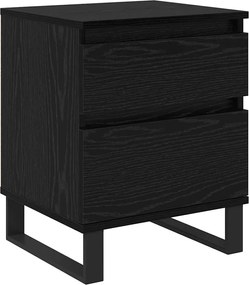 vidaXL Dulap de noapte Stejar Negru 40 x 35 x 50 cm Lemn compozit