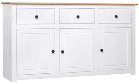 vidaXL Servantă, alb, 135 x 40 x 80 cm, lemn masiv de pin, gama panama