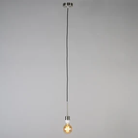 Lampă modernă cu pandantiv din oțel cu abajur 45 cm negru - Combi 1